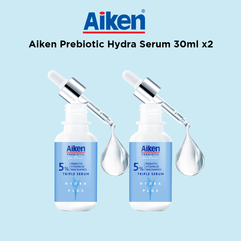 [Bundle of 2] Aiken Prebiotic Hydra Plus 5% Prebiotic, Vitamin B5, Niacinamide Triple Serum