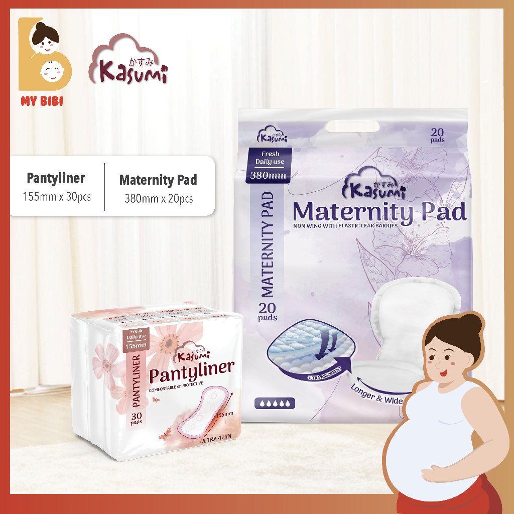 KASUMI Pad Sanitary Pad Panty Liner Pad Maternity Pad Daily Fresh Wide & Comfortable (2 Pack With Gift)