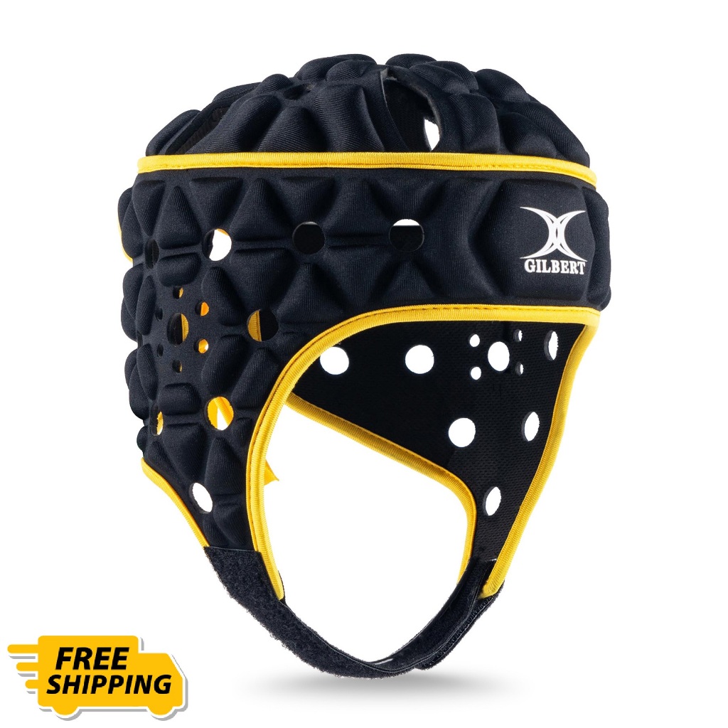 GILBERT AIR HEADGUARD RUGBY PROTECTION GEAR – BLACK/YELLOW