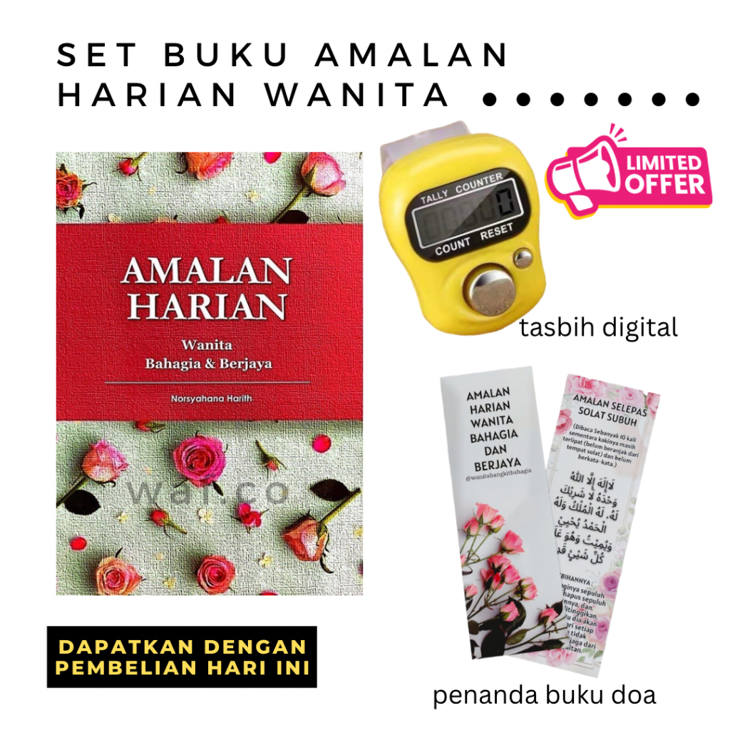 AMALAN HARIAN WANITA BAHAGIA DAN BERJAYA BUKU .DOA ZIKIR Digital Solehah Book Edisi Baru Buku Solat