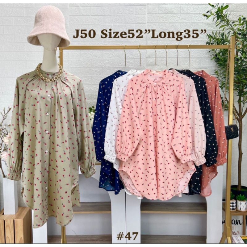 ?HOT ITEM ??BLOUSE VIRAL TERKINI F50 SAIZ BESAR ?KEMEJA BAGGY ?BLOUSE BAGGY