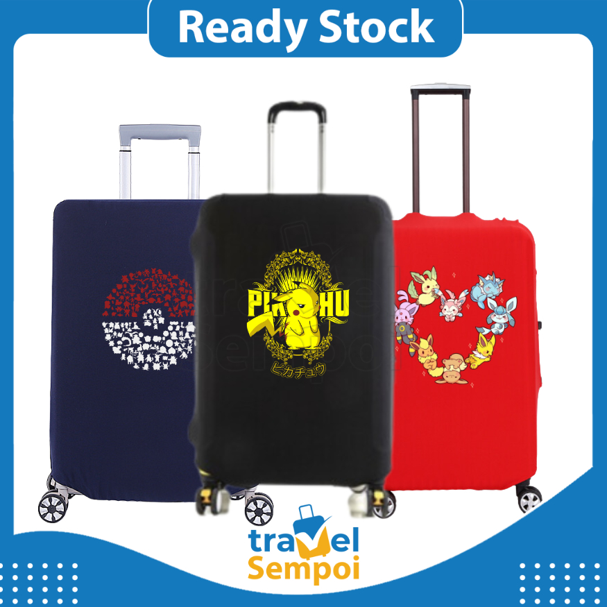 Pokemon Stretchable Elastic Travel Luggage Suitcase Protective Cover Sarung Bag