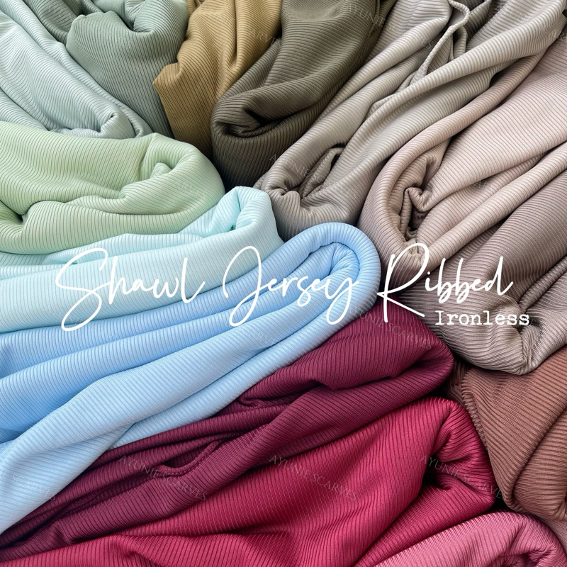 Shawl Jersey Ribbed Quality Premium