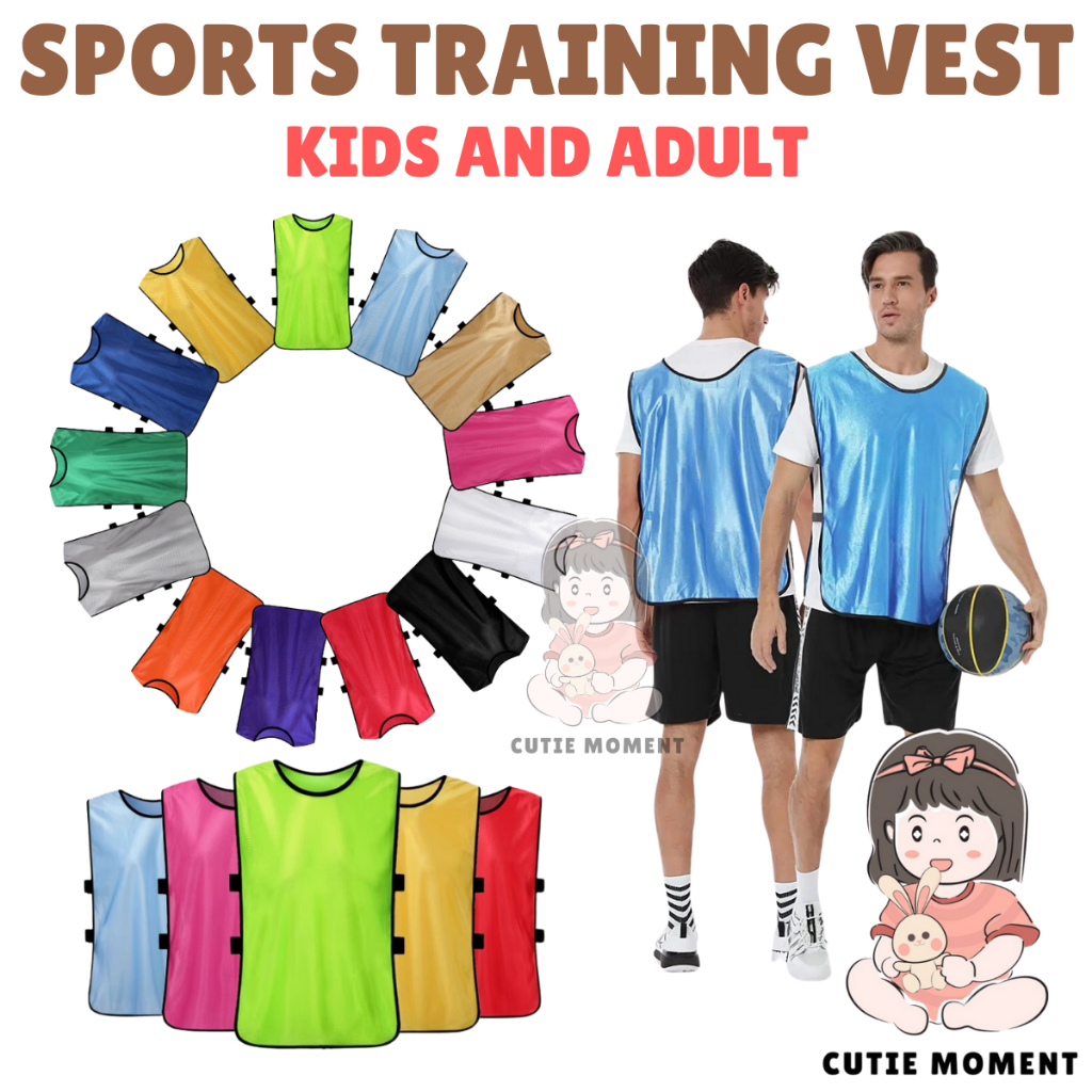 sports training vest football team vest futsal team bibs game training bib soccer training vest sports bib baju sukan