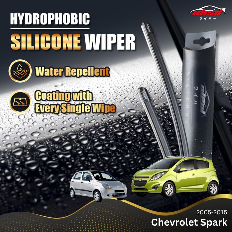 Ideal Wiper Chevrolet Spark (2005-2015) Hydrophobic Silicone Water Repelling Coating