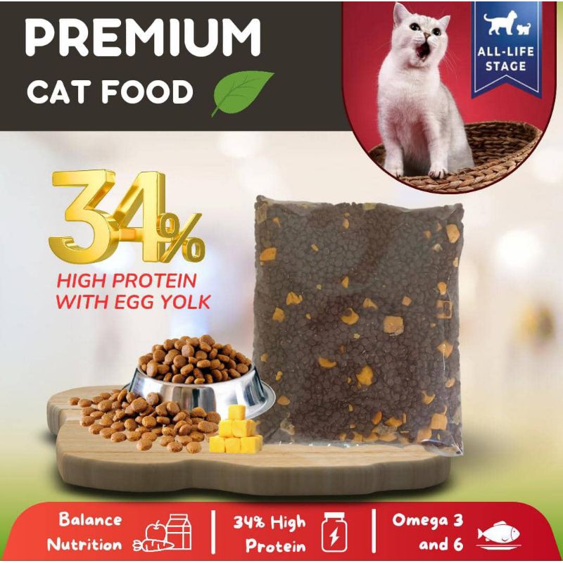 [BEST PRODUCT] CAT FOOD + EGG YOLK (1KG)