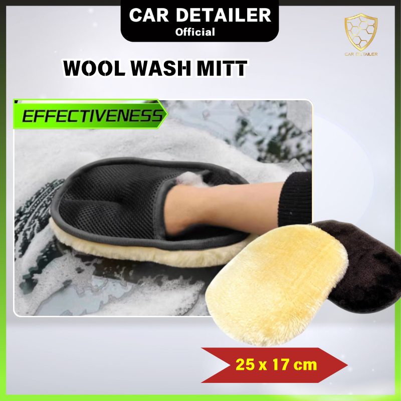 【CAR Detailer】 Anti-Scratch Multifunction Wash Mitt Car Wash Accessories 羊毛洗车手套