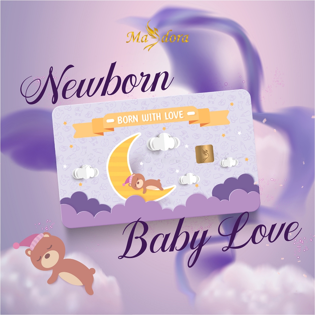 MASDORA 999.9 Gold Bar 0.25GM Gift Series ~ Newborn Baby Love (EMAS&hellip;