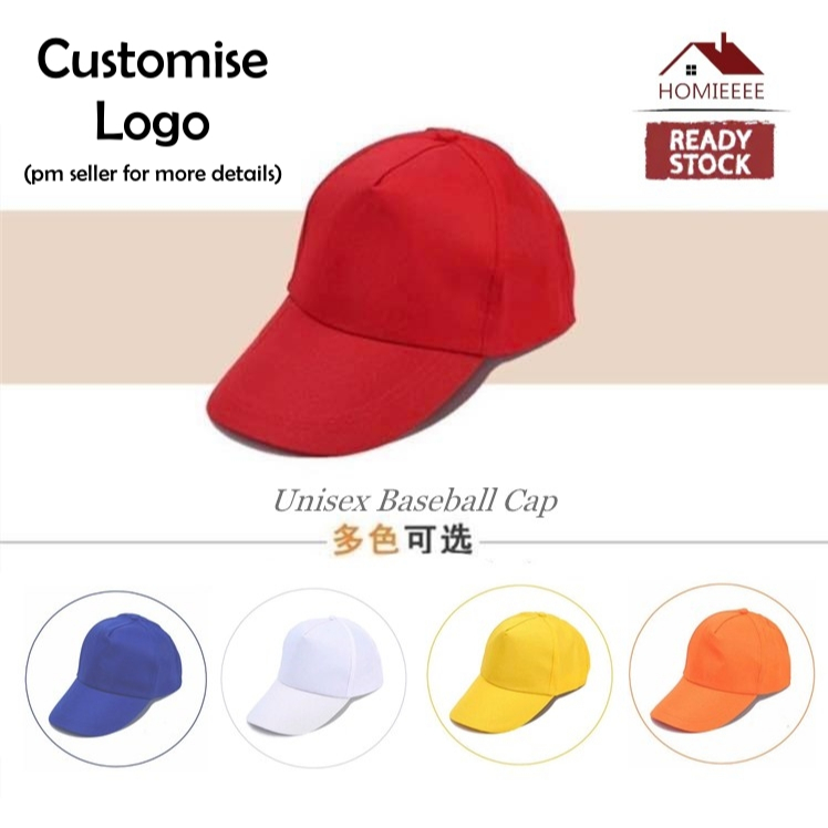 Unisex Plain Baseball Cap Ready Stock Adjustable Customize Logo