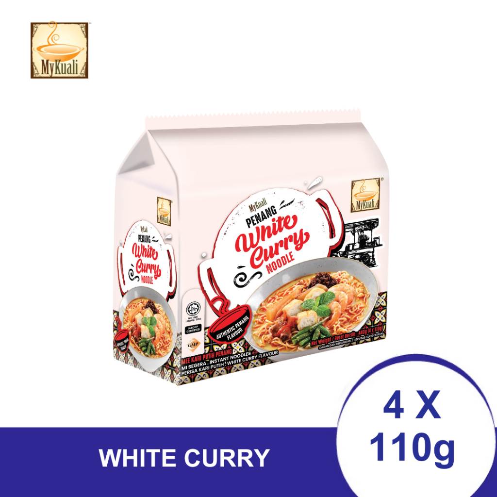 MYKUALI PENANG NOODLE - WHITE CURRY (110GX4)
