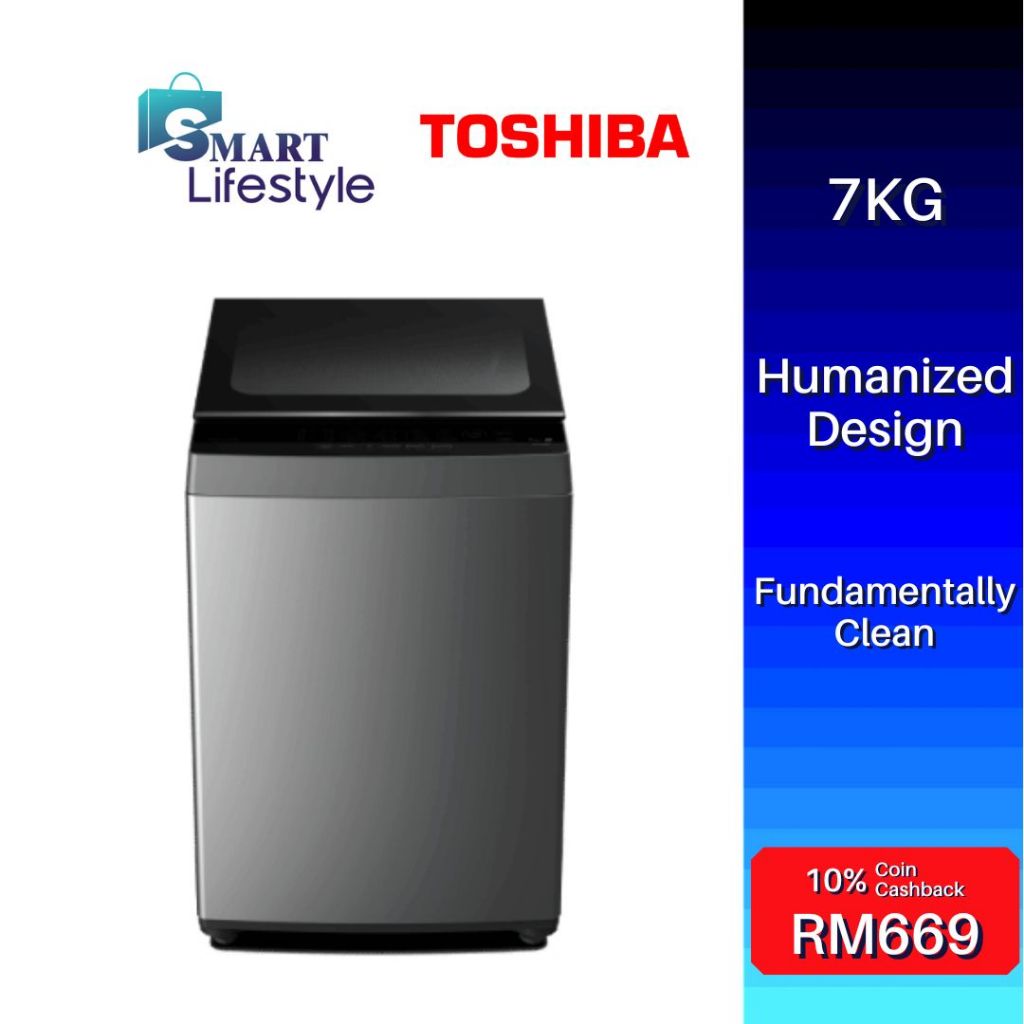 Toshiba 7KG Top Load Washing Machine Fundamentally Clean AW-M801BM(SG)