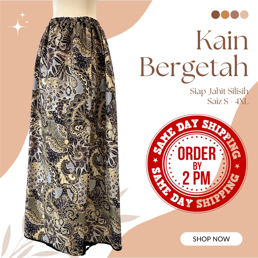 QQ HOUSE Kain Berpantang Bergetah / Confinement Sarong / Kain Batik Instant / Basahan - Ready Stock
