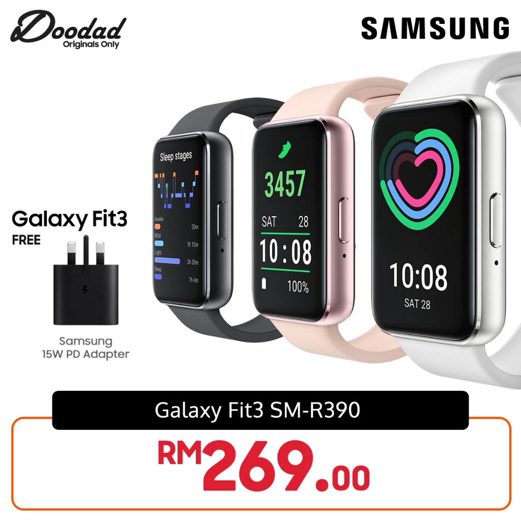 Samsung Galaxy Fit3 SM-R390 Smart Watch | Original New MY Set | 1 Year Warranty