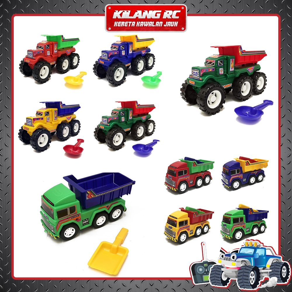 Big Truck Construction Truck Sand Lorry Mini Orange 360 Rotate Excavator Digger Vehicle Big 6 Wheels Click Click Sound