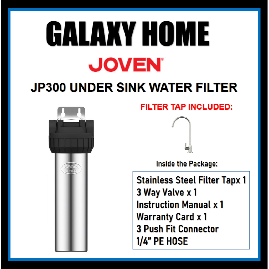 🔥FREE SHIPPING🔥 JOVEN JP300 UNDER SINK WATER PURIFIER WATER FILTER (COMPLETE WITH CARTRIDGE)