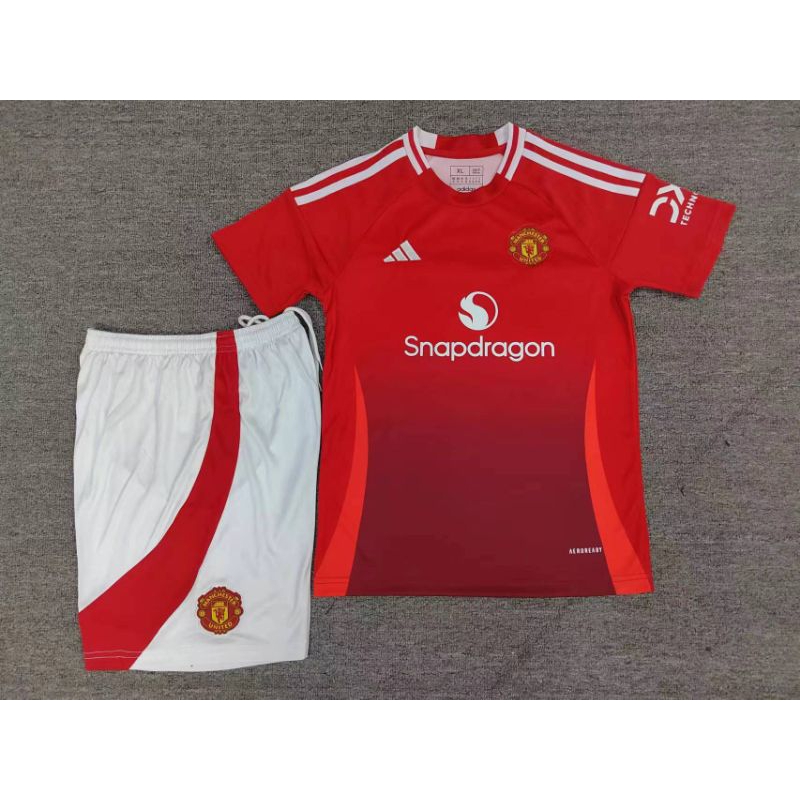 New Kid's..Adidas.Manchester United..Home.Away.Third..Kit 24/25 Grade Fan Issue Children Soccer ⚽Jersey