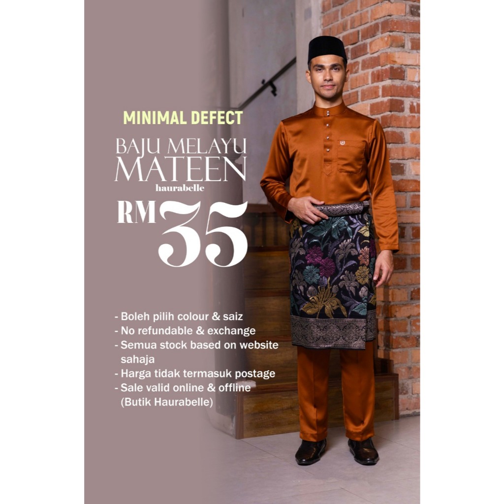 [HAURABELLE]BAJU MELAYU MATEEN SLIM FIT (MINIMAL DEFECT)