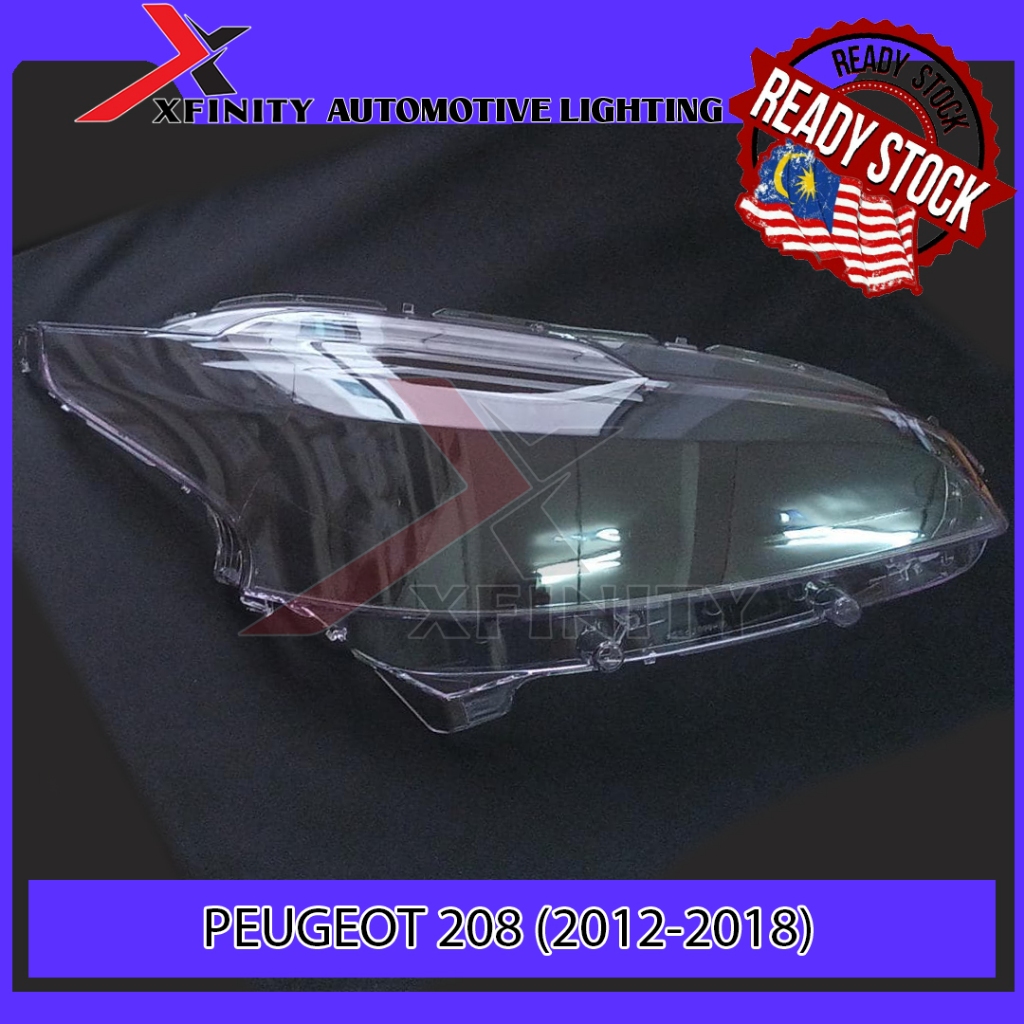 PEUGEOT 208 12 13 14 15 16 17 18 HEADLAMP COVER / HEADLIGHT COVER / HEADLAMP LENS / HEADLIGHT LENS