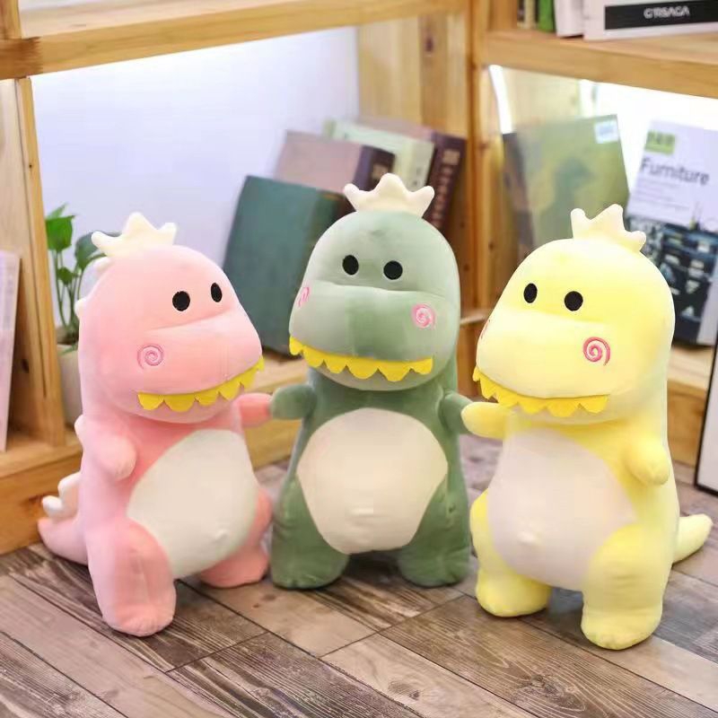 Babies Toys Cute Dinosaur Plush Doll Super Soft Cotton 3 Colors Green/Pink/Yellow Size 30CM