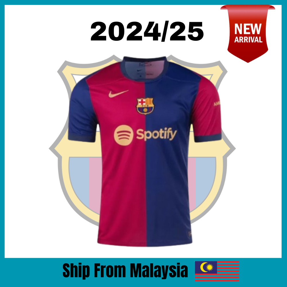 (S-4XL) Barca FCB Home Away Third 3rd Kit Football Shirt Soccer Jersey 24/25 Jersi Murah Bola Sepak