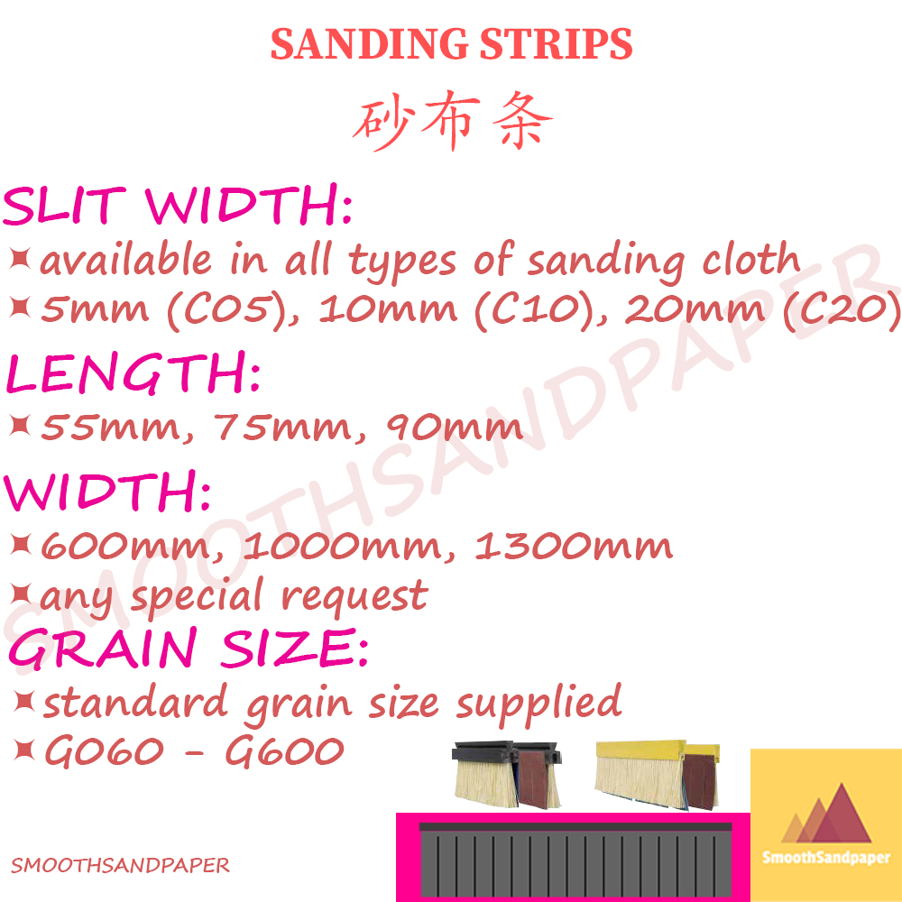 Sand Cloth Strip Woodworking Polishing Grinding Roller 工业剑麻砂布条刷异性砂光机专用砂布条木工抛光打磨辊 image 6