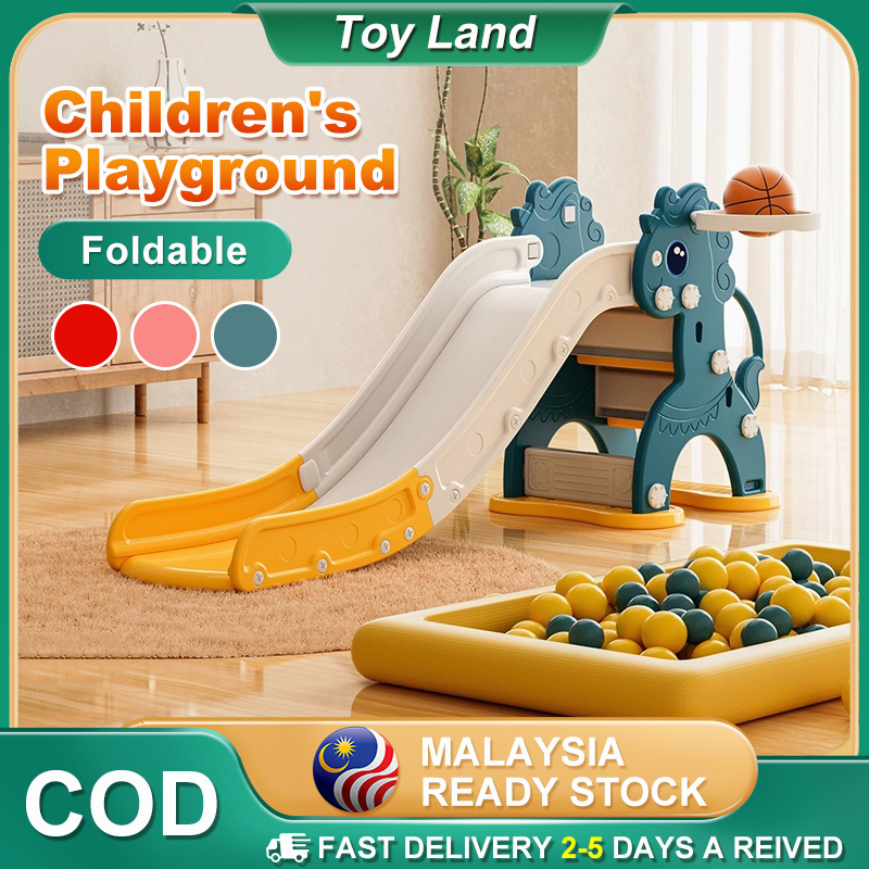 Foldable Children Slide Kid slide Playground Indoor 125cm Extra Long Mini Slide For Kids Permainan Papan Gelongsor滑梯滑板