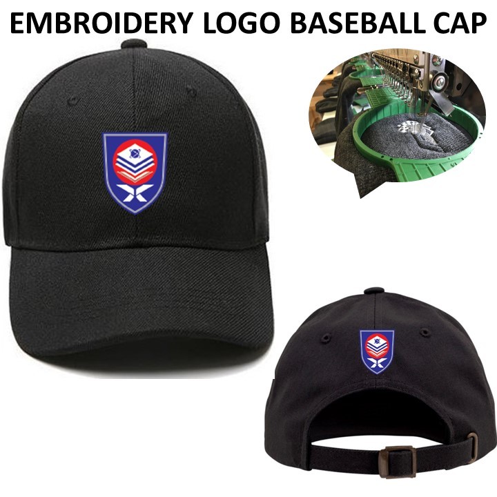 EMBROIDERY SULAM UTHM UNIVERSITI TUN HUSSIEN ONN MALAYSIA 100% POLYESTER BLACK ADJUSTABLE BASEBALL CAP
