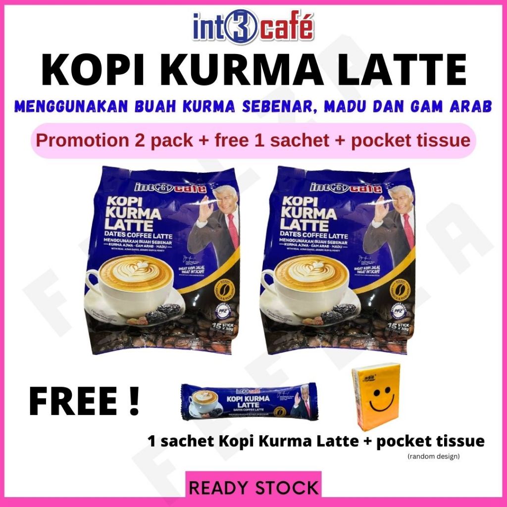 [NEW HOT SELLING] ❗FREE GIFT❗KOPI KURMA LATTE GUM ARAB DAN MADU INT3CAFE 100% ORIGINAL HQ INT3TREE VIRAL KOPI JALAL