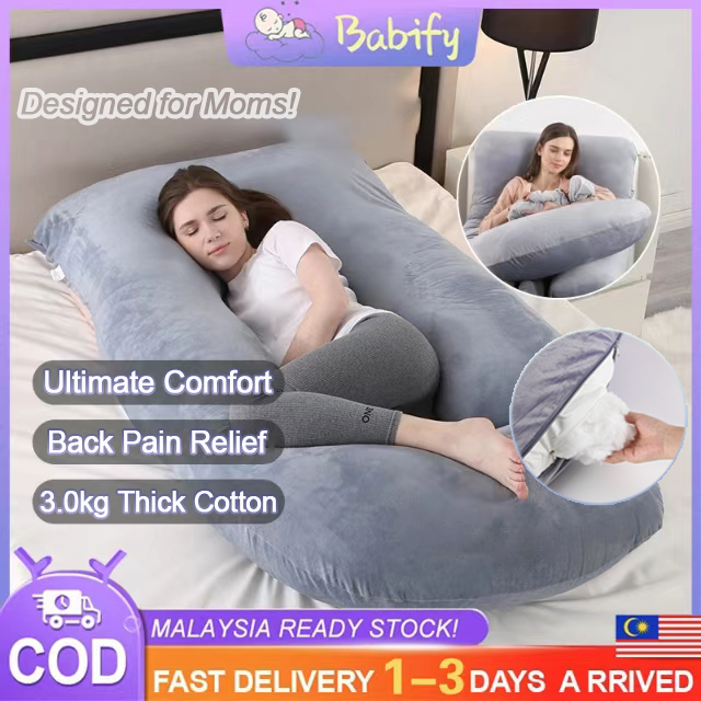 Maternity Pillow Full Cotton U/J Shape 1.8M Cheap Pregnancy Pillow Bantal Ibu Mengandung Murah Bantal Menyusu Nursing孕妇枕