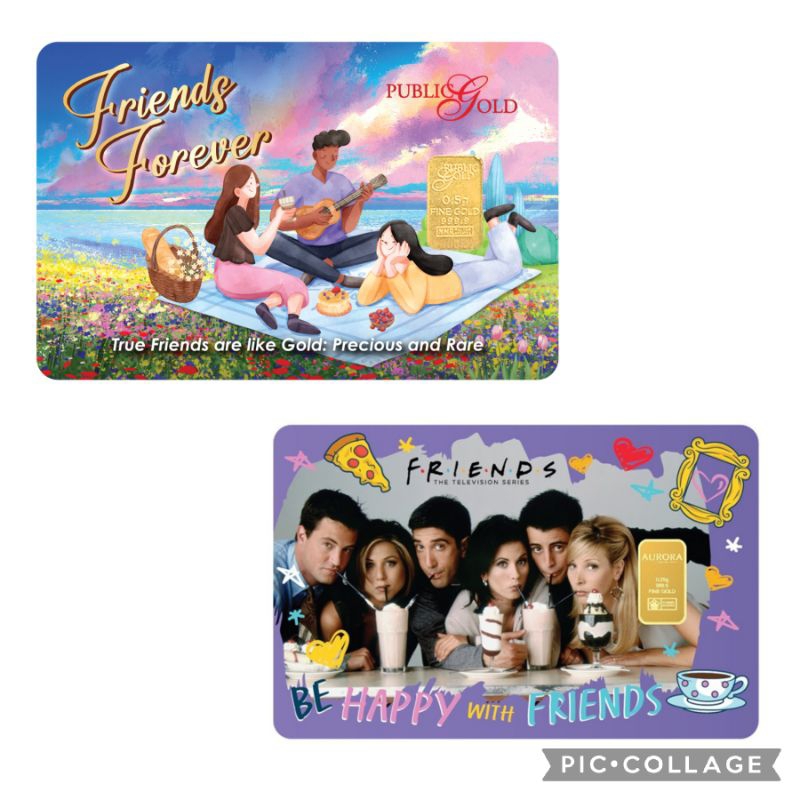 Public Gold & Aurora Gold Bar (Au 999.9) 24K - Friends Edition