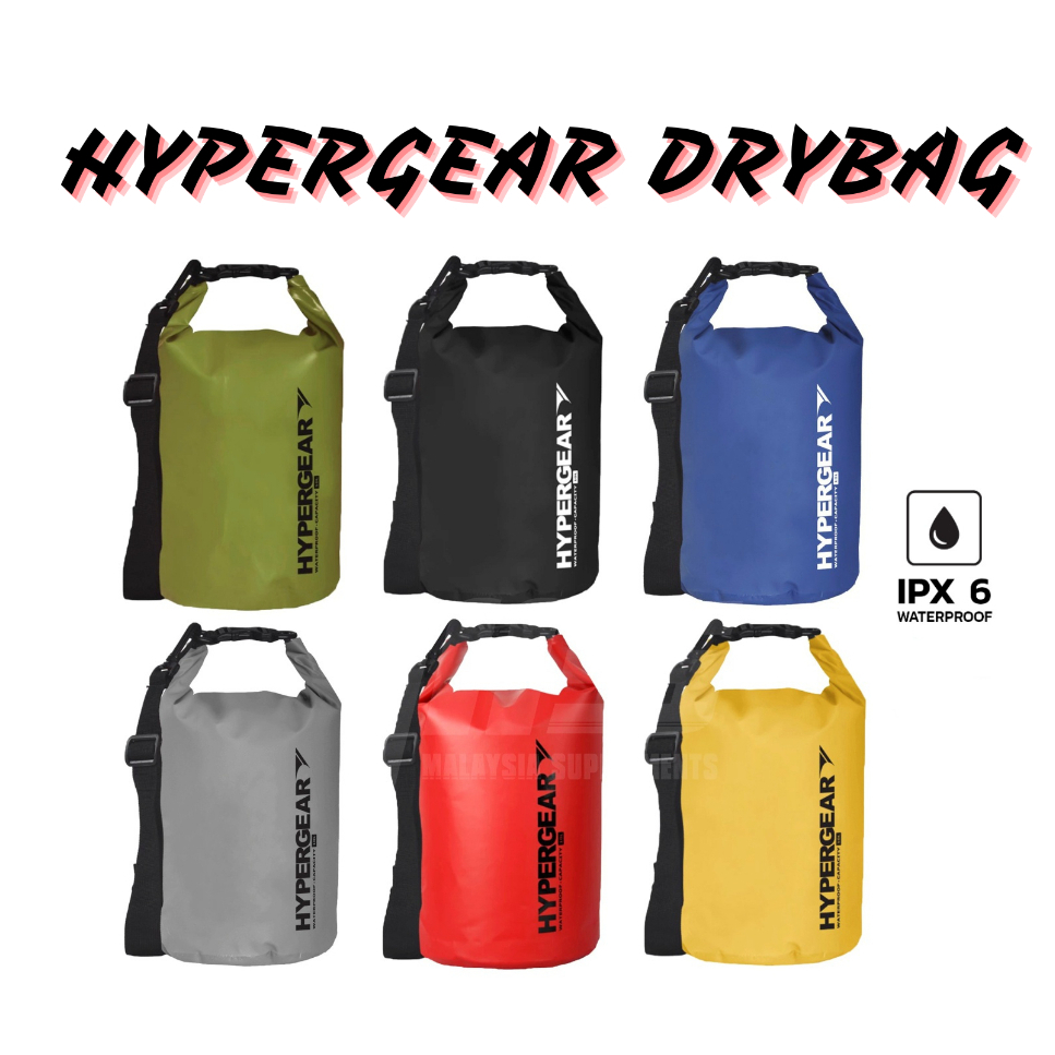 HYPERGEAR Dry Bag Waterproof Diving Bag Travel Waterproof Camping (kalis air) 2L 3L 5L 10L 15L 20L 25L 30L