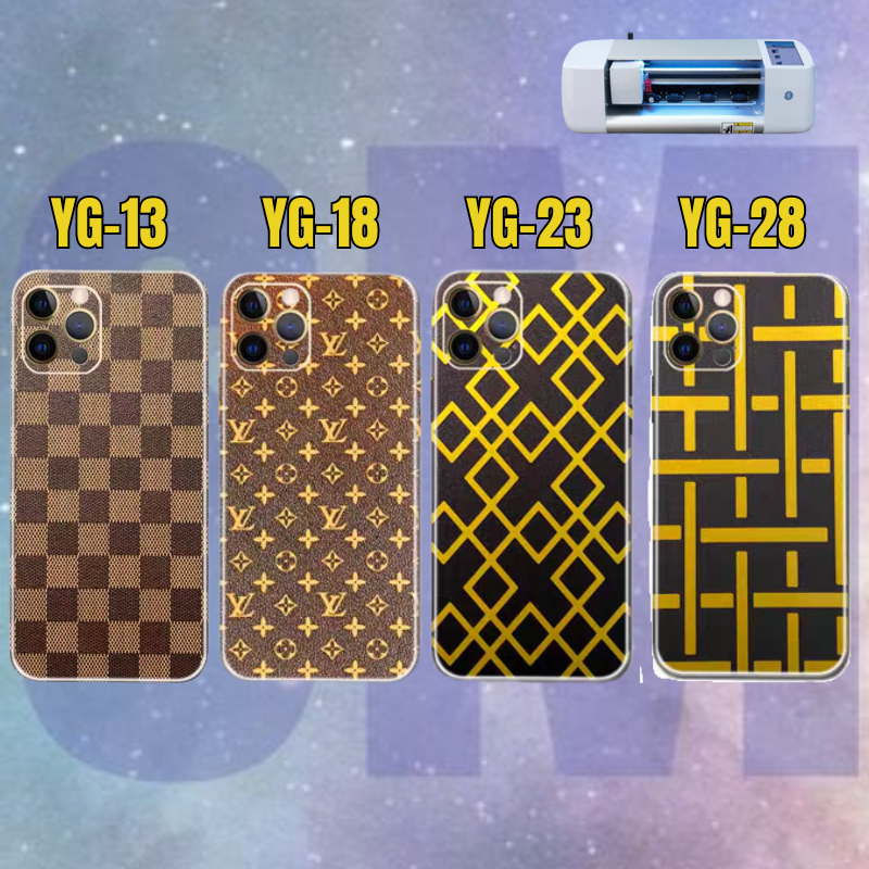 Poco M2 M3 M4 M5 M5s M6 M7 Pro 4G 5G 3M Black Golden Brand Back Cover Sticker LV