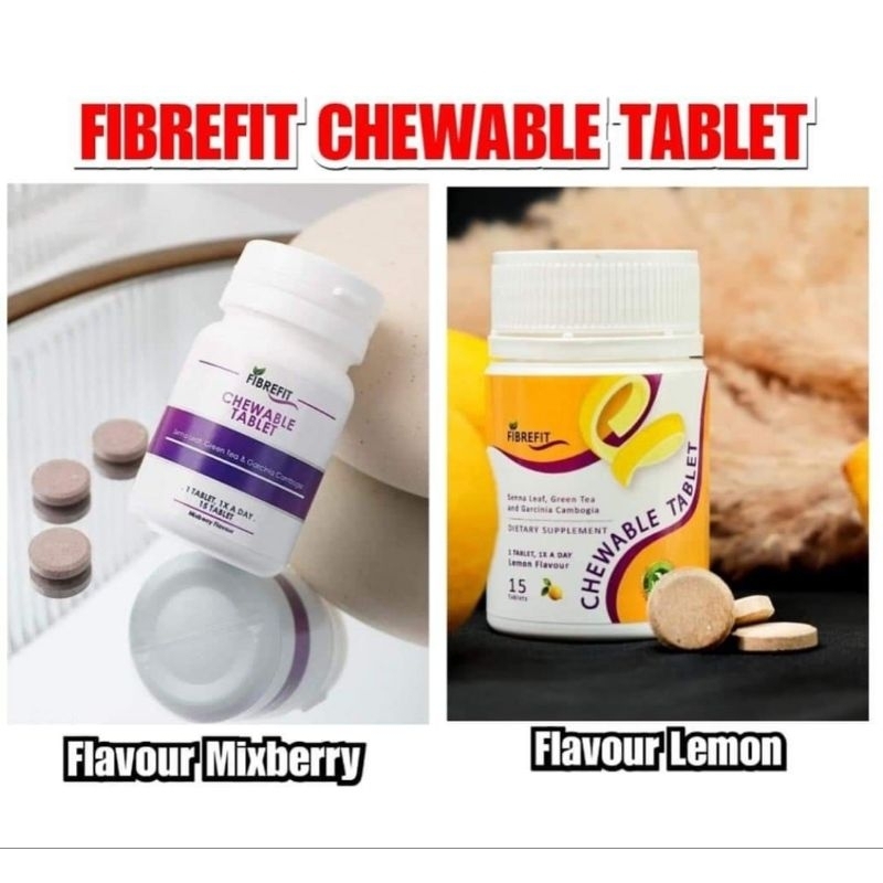 FIBREFIT CHEWABLE TABLETS ////////////// LEMON TEATOX VIRAL ORIGINAL