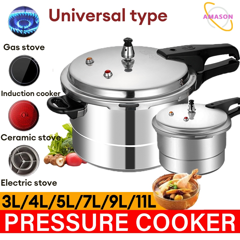 Pressure Cooker Home food cook Makanan kitchen cooking pot,Diperbuat daripada AloiAluminium, Periuk Tekanan Dapur