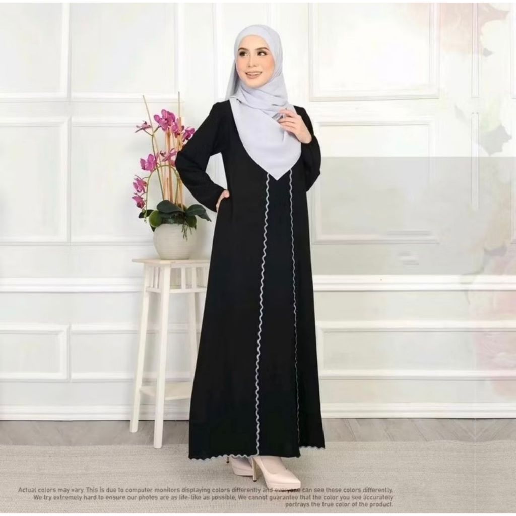 NEW ABAYA KAMI SULAM 2 LAYER MATERIAL  CEY PLAIN