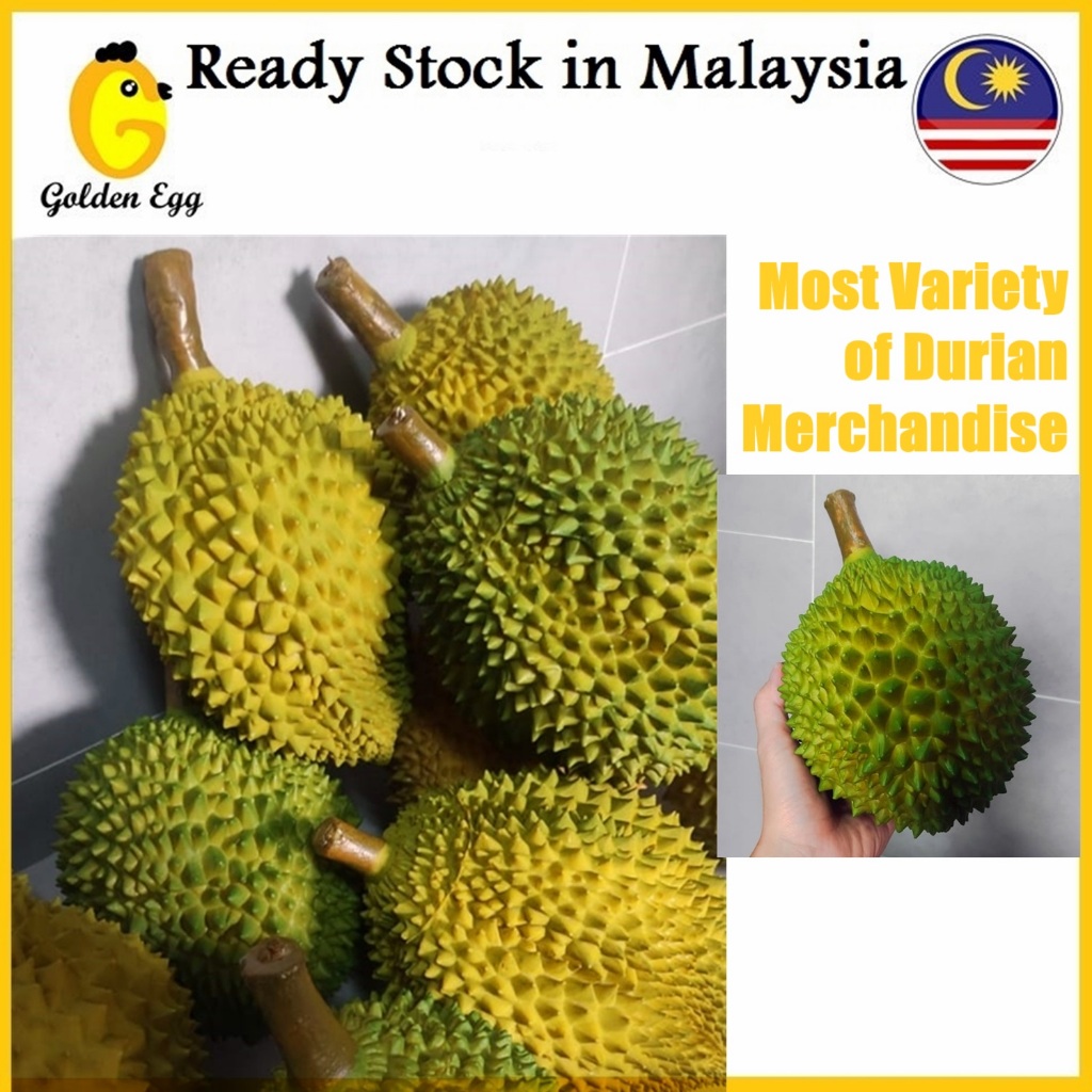 GEC Artificial Durian Musang King Simulation Fruit Toy Buah Palsu Rubber made Hadiah Gift Fake Durian Raya Decoration