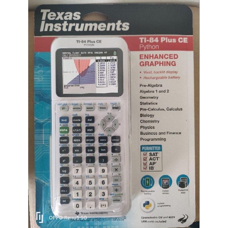 TEXAS TI-84 Plus CE Python Graphing Calculator (Free learning Material IB/SAM/MUFY Aid for high score on Math Exam)