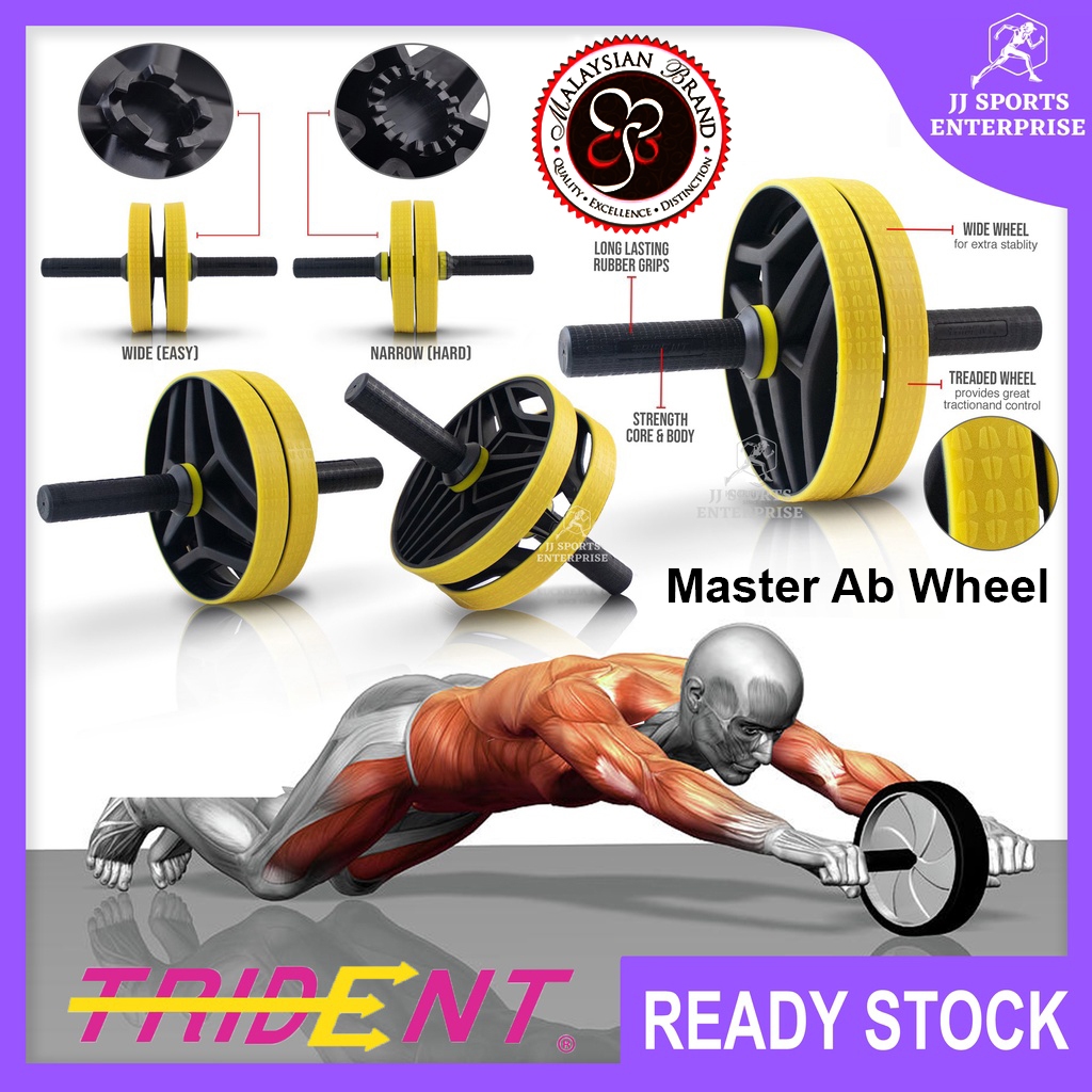 Trident Master Ab Wheel Roller Fitness Equipment Abs Wheel Roller Exercise Ab Wheel Roller Abdominal Wheel Gym Gear Gym