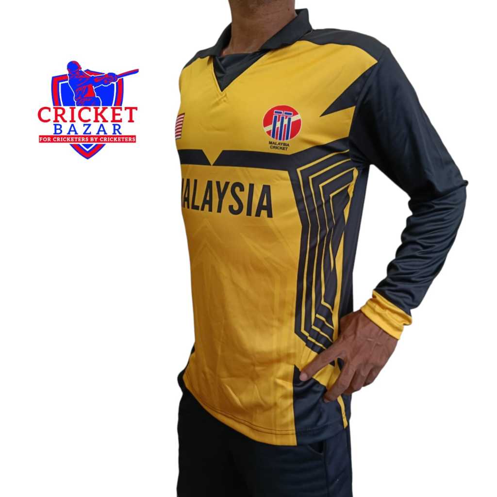 Jersey Kriket Pasukan Malaysia (Peminat) - Pakaian Sukan - Sport Cricket Fan Jersey Malaysia