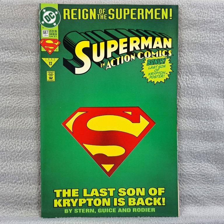 Superman: Action Comics #687 Die-Cut Cover (DC Comics) Roger Stern, Jackson Guice (Key Issue: 1st App)