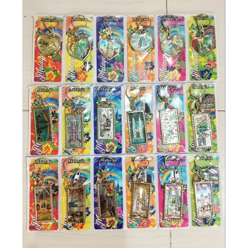 Offer Malaysia Souvenir Keychain 6 in 1Keychain set /Gantungan Kunci Malaysia Murah