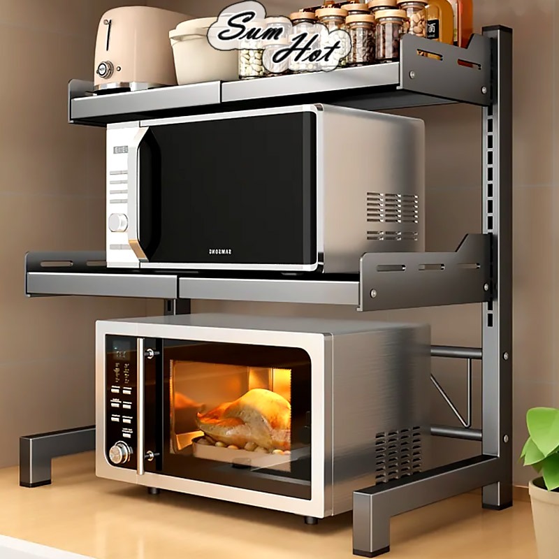 2 Layer Microwave Oven Rack Kitchen Rack Storage Rak