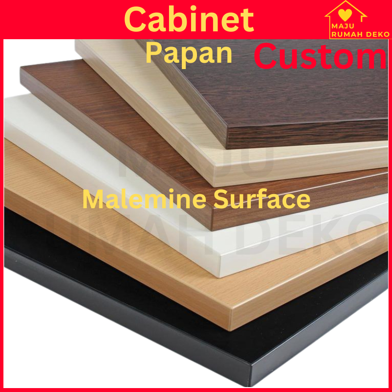 Maju Custom Papan Chipboard Siap ABS edging Papan Kabinet Malemine Surface Chipboard Cabinet Board 订做家私板