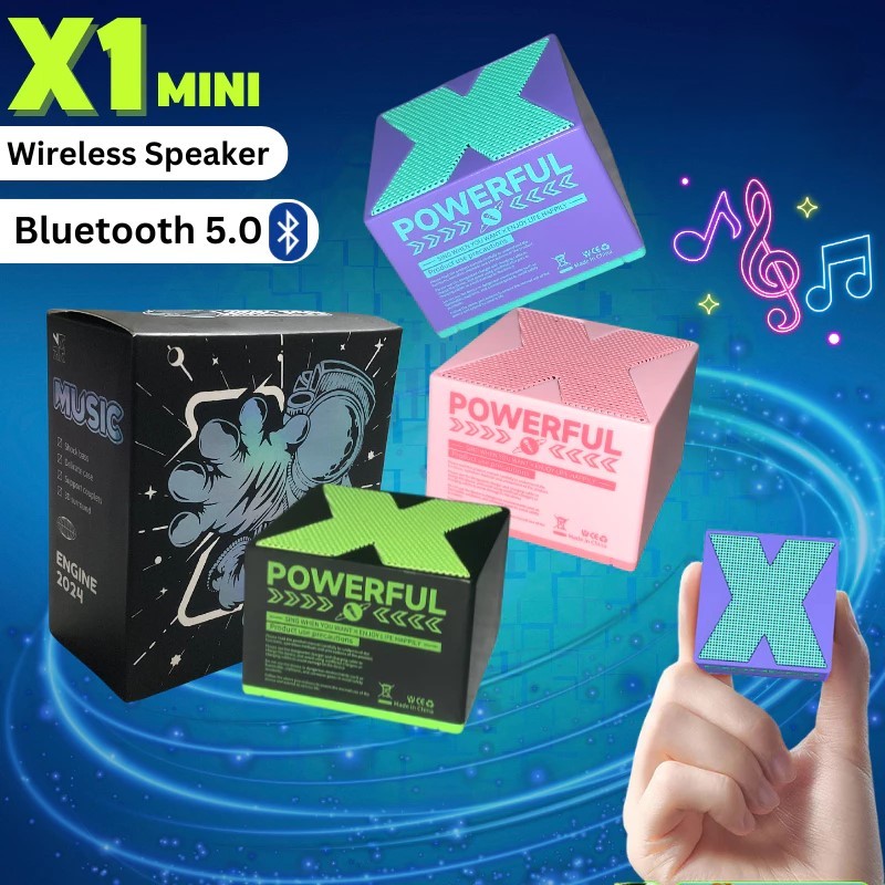 [Shopee Choice] X1 Mini Speaker Wireless Bluetooth ,360°Stereo Surround Bass, Audio Music & Calls ,Portable Speaker