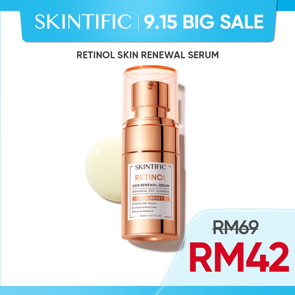 SKINTIFIC Retinol Skin Renewal Serum Face Brightening Firming Anti-Aging Serum Skincare Retinol Serum 20ml