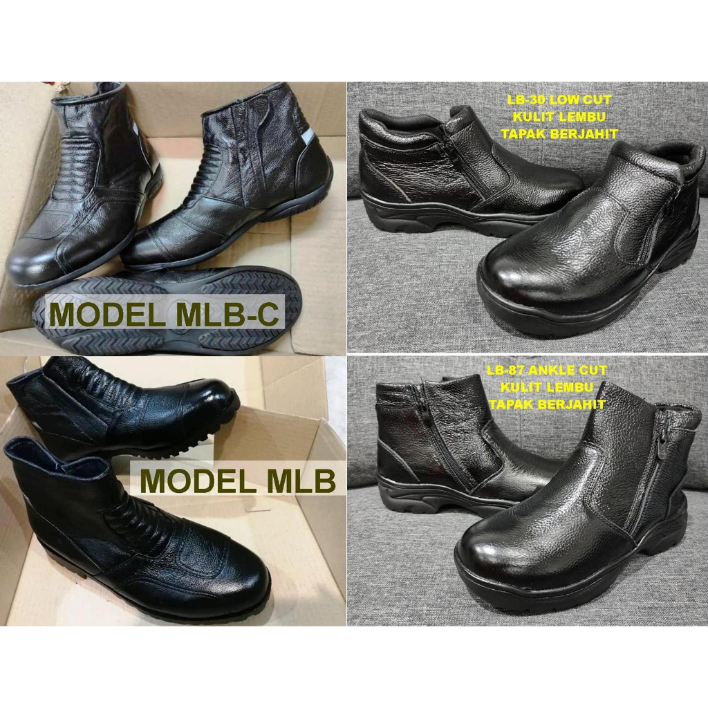 READY STOCK .KASUT KULIT MOTOR RIDER BOOTS LEATHER BOOTS