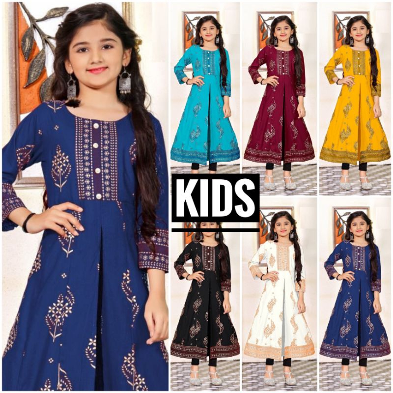 New Lunching Kids Girls Kurti / Pelancaran Baru Kanak-kanak Reyon Cantik Pakai Kurti