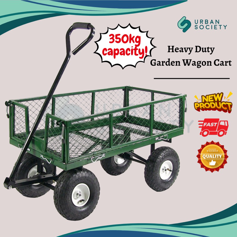 [Urban Society] Heavy Duty Garden Wagon Cart 300KG / 350KG / 500KG Utility Trolley Outdoor Garden Cart Wheelbarrow Hand