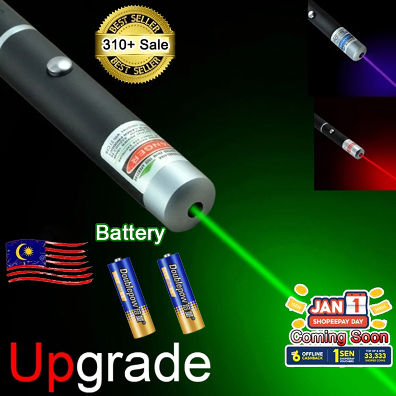 (Ready Stock)5mw 10 Mile Laser Pointer Pen Super Laser High Power Lazer Torch Flashlight Light（no battery）