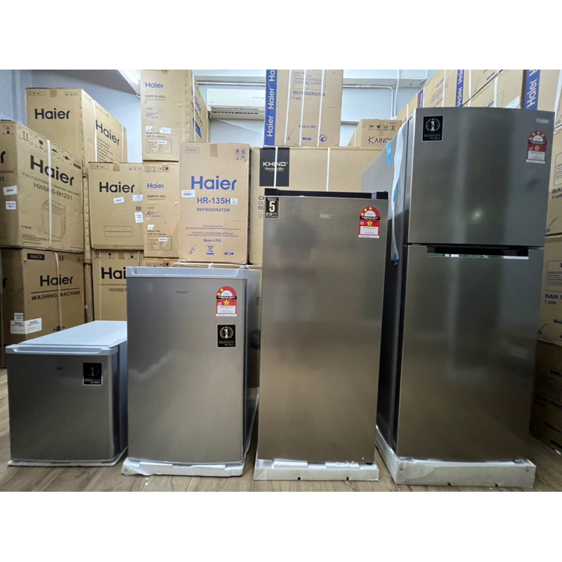 Haier single door fridge / 1 pintu peti seju122 litre, 151litre, 2 pintu peti sejuk/ twin door fridge 216 litre